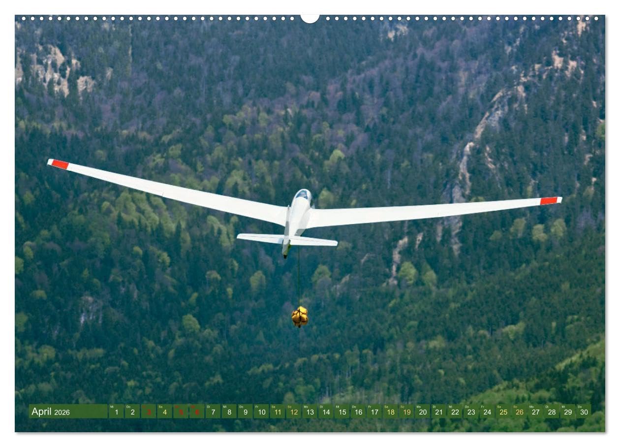 Meister in der Schwebe: Segelflugzeuge (hochwertiger Premium Wandkalender 2026 DIN A2 quer), Kunstdruck in Hochglanz: Segelflieger: Die Nachfahren Otto Lilienthals (CALVENDO Mobilitaet)