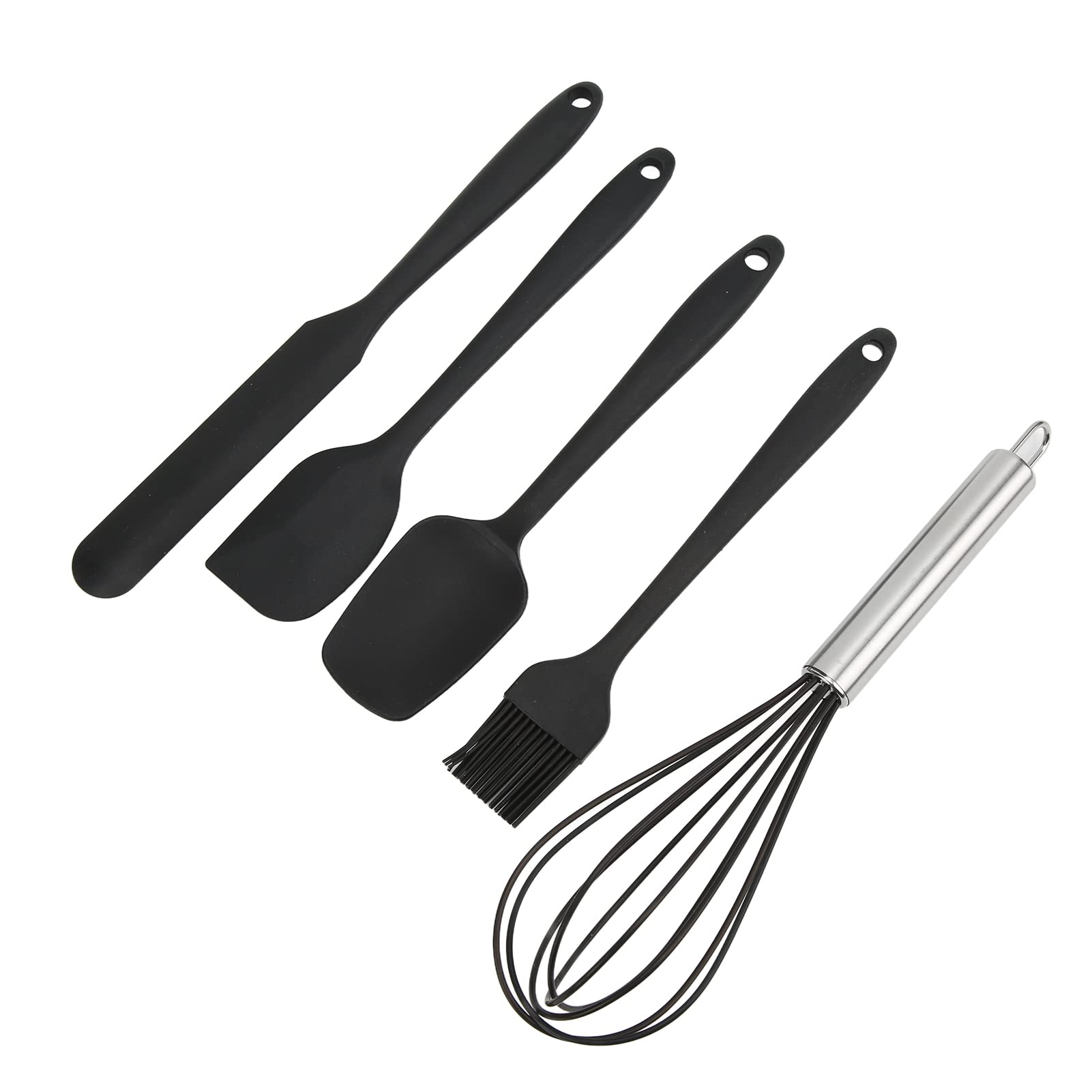 14 pezzi utensili da cottura in silicone impostati strumenti da cucina non resistenti al calore premium con manico comodi per il ristorante per casa Usa nero 1396G