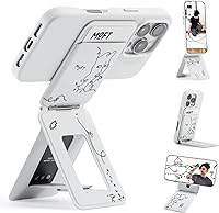 Vista 11 de MOFT Trípode para teléfono con palo selfie para iPhone, soporte de iPhone de múltiples ángulos, soporte de teléfono ligero y portátil, imanes Seafoam