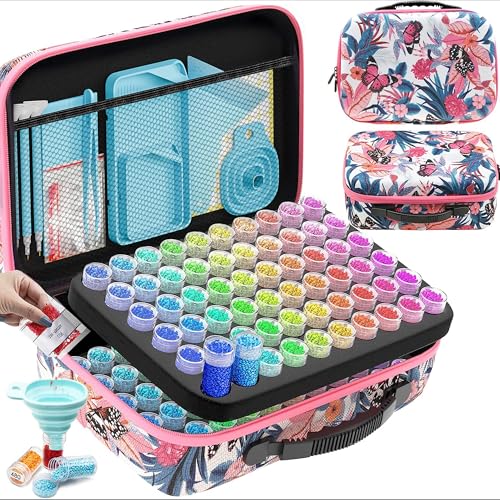 Image of ARTDOT 120 Slots Storage Container for Diamond Art Kits for Adults,Portable Bead Storage Boxes for Diamond Painting Accessories and Tools