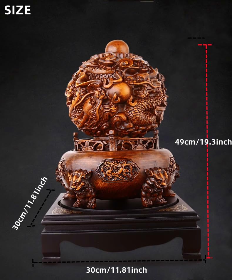 Decoración del hogar 2024 Estatua de dragón de Feng Shui Chino Escultura Figuras Feng Shui Escritorio de Oficina Regalos de Buena Suerte, Mesa de Oficina (ornamentación d