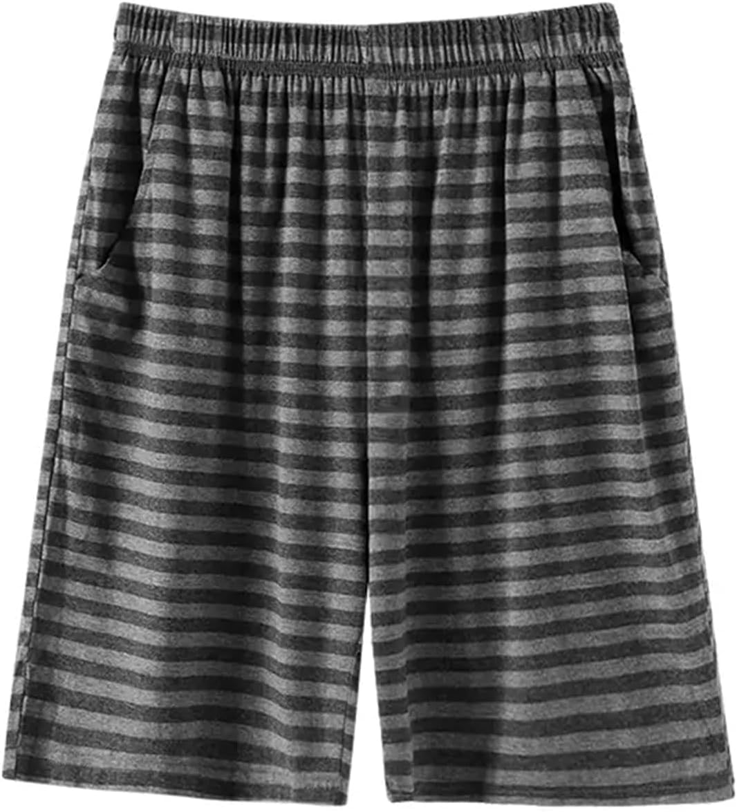 Short de pyjama homme coton tissé ample 3XL contre la chaleur nocturne
