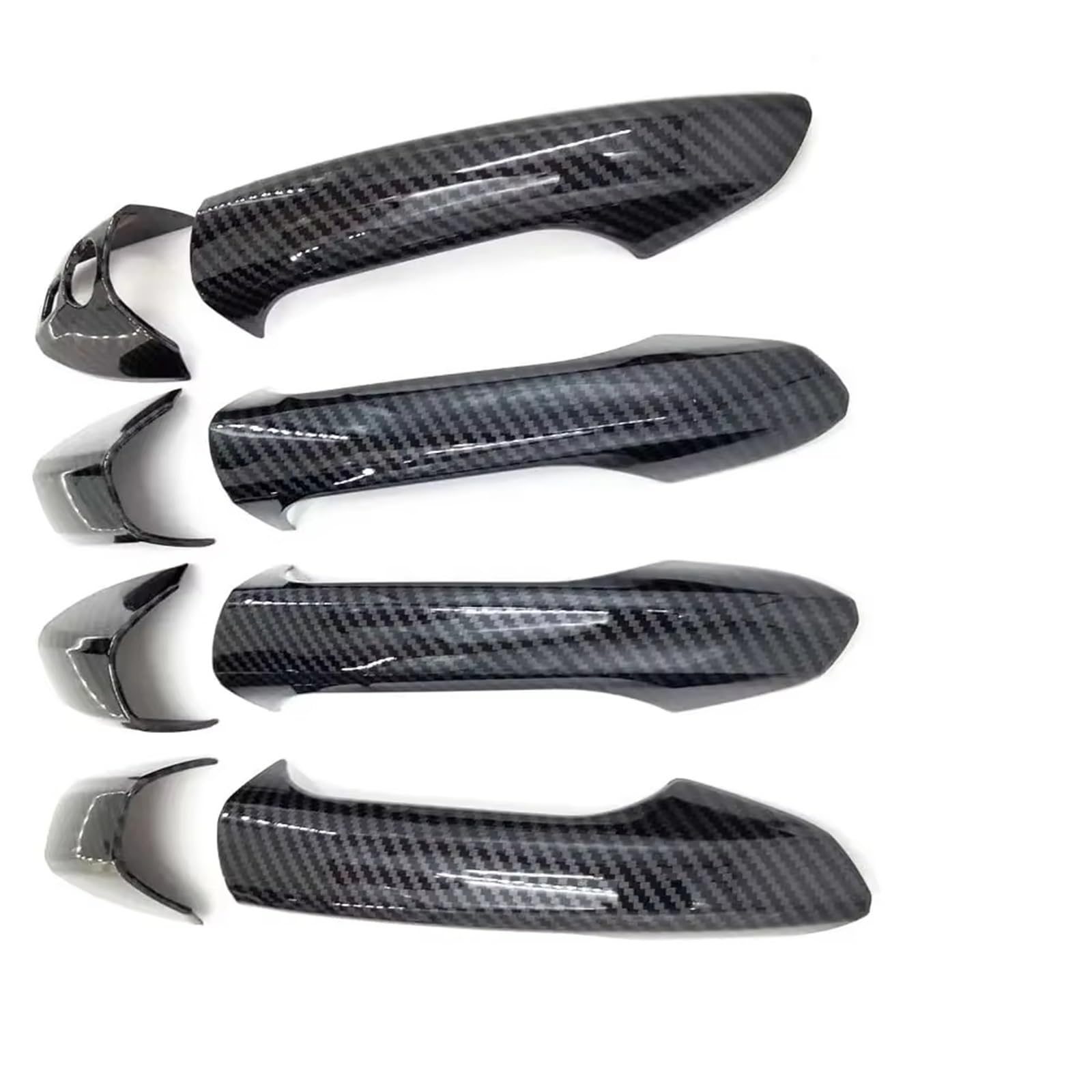 BYSKJZ Car Exterior Door Handle for W204 for C300 for C350 for C250 for C63 for AMG Carbon Look Exterior Door Handle Cover Trim