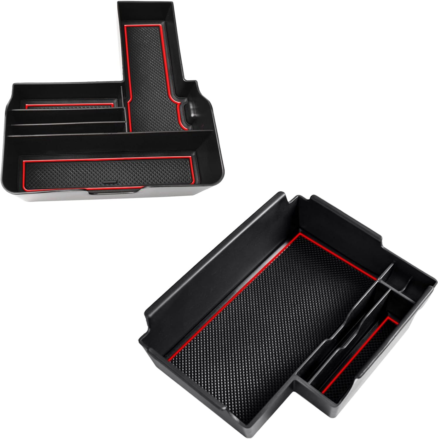 Center Console Tray and Lower Center Console Tray Compatible with Ford Explorer 2020 2021 2022 2023 2024 Accessories