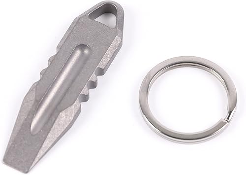 Miniatura 7 de Titanio EDC Palanca Mini Llavero Portátil (Gris)