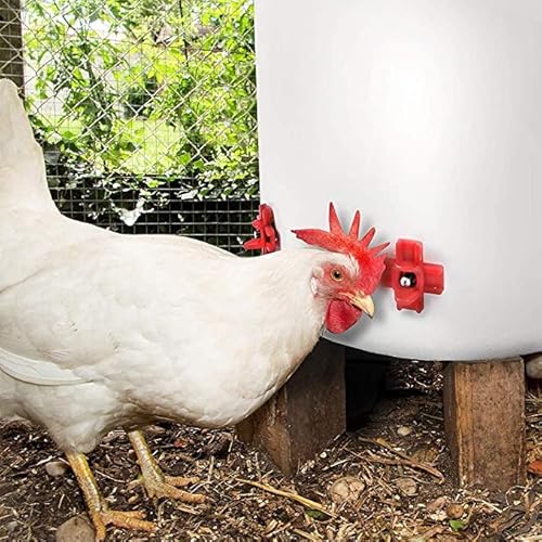 Mewtogo 20 Pack Horizontal Chicken Nipples Waterer Automatic Poultry Nipples Horizontal Side Mount Chicken Drinkers For Chicken Quail Duck #TOP1