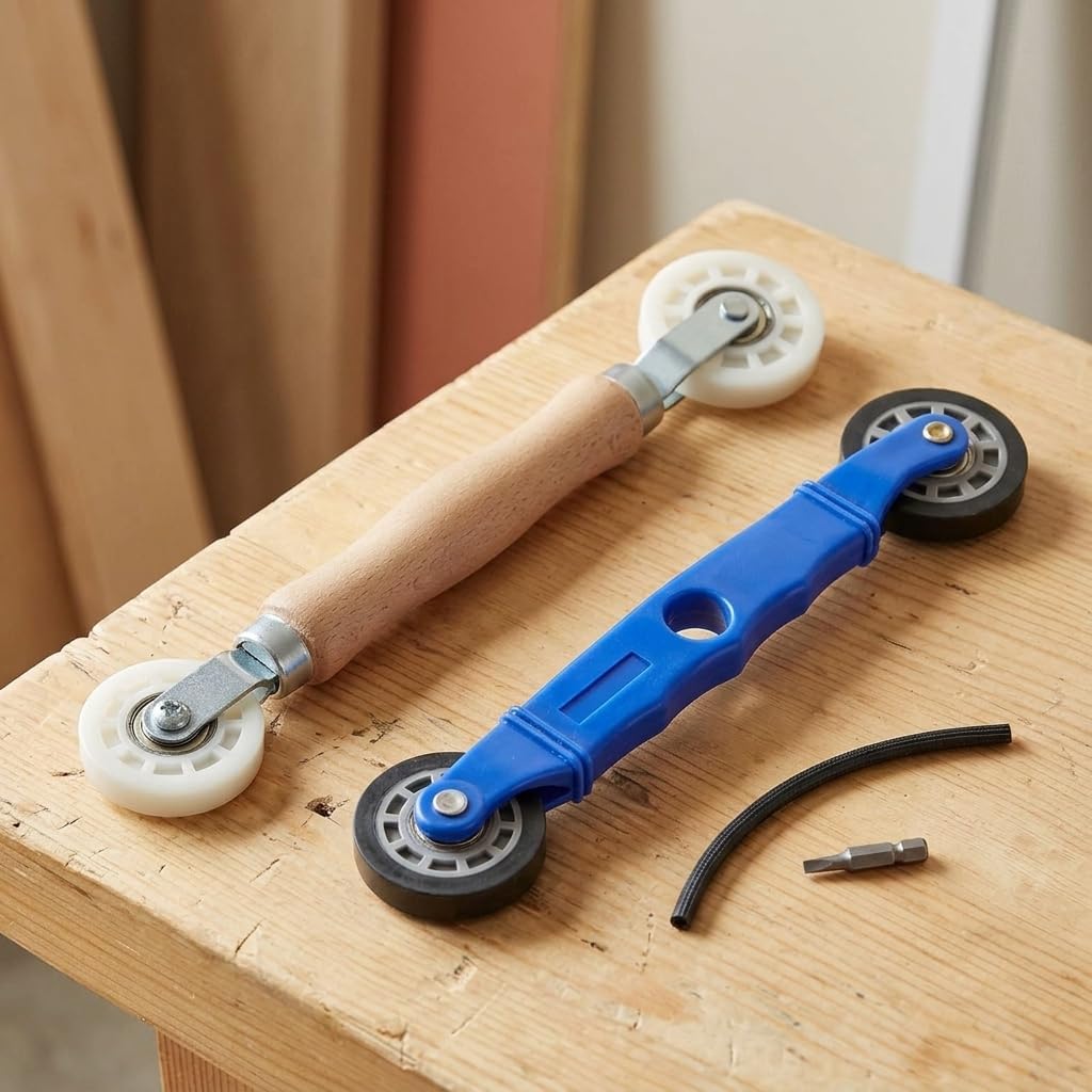 Silicone Roller Tape Install Tool 1 Piece Nylon Wheel Wood ABS