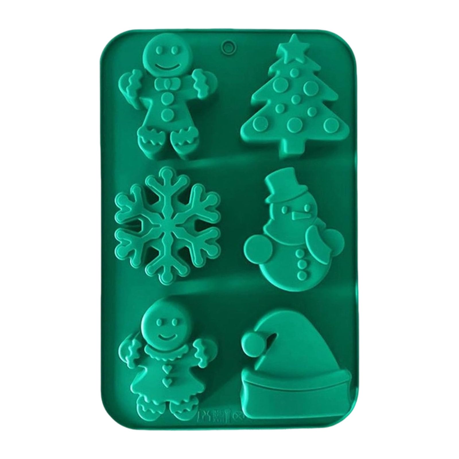 Jazuaiao Festives Baking Accessories Silicones Christmas Chocolate Cookie Candy Molds for Safe Oven Use and Simple Cleanups Silicones Christmas Molds