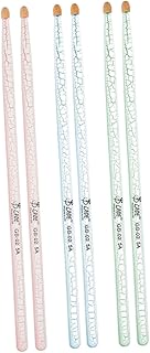 ERINGOGO 3 Pares De Baquetas De Madeira Com Ponta De Madeira Baquetas De Percussão Baquetas De Madeira Baquetas Antiderrapantes Baquetas De Cabeça Redonda Acessórios Ferramenta Infantil