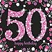 Price comparison product image amscan 9900611 50th Birthday Glittery Pink Luncheon Napkins-33cm-16 pcs