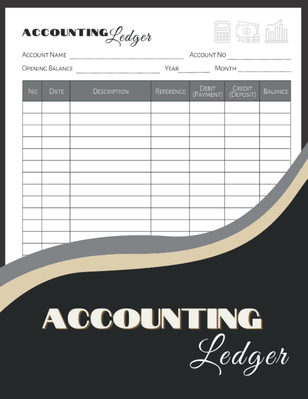 Accounting Ledger: Simple Bookkeeping Record Book for Small Business