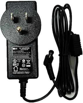 Genuine ac Adapter Compatible with LG 19V 2.1A LCAP16B-A LCAP26B-E ADS-45FSN-19 19040GPCU LCAP26B-A Compatible with LG 24 Inches LED LCD Monitor Charger Power Supply Cord