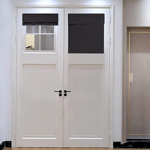 YSYY Cortinas 100% opacas para puerta francesa, sin arrugas, oscurecimiento de habitación, bloquea la luz y el calor a través de la ventana de la