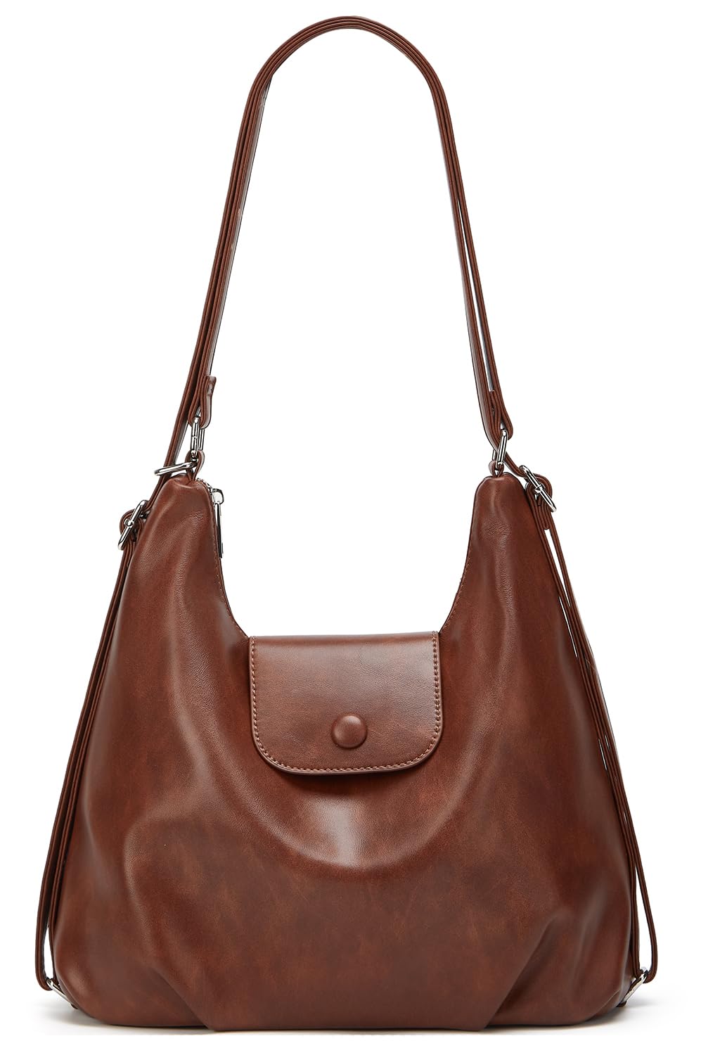 Retro Stylish PU Leather Hobo bag Tote Commute Purses Large Shoulder Crossbody Purses Convertible Bags