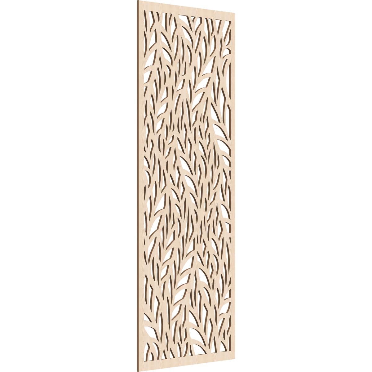 Ortonville Decorative Pierced Fretwork Wood Wall Panels, 29 3/8"W x 74 3/8"H x 3/8"T, Red Oak