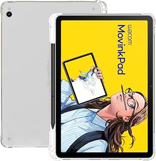 For Wacom MovinkPad 11 専用 ケース 11.45 インチ タブレット カバー RUIXH TPU素材 透明 ソフトシリコン 落下防止 防水 指紋防止 お手入れ簡単 ペンホルダー内蔵 薄くて柔らかい 快適な感触 タブレット カバー (透明)