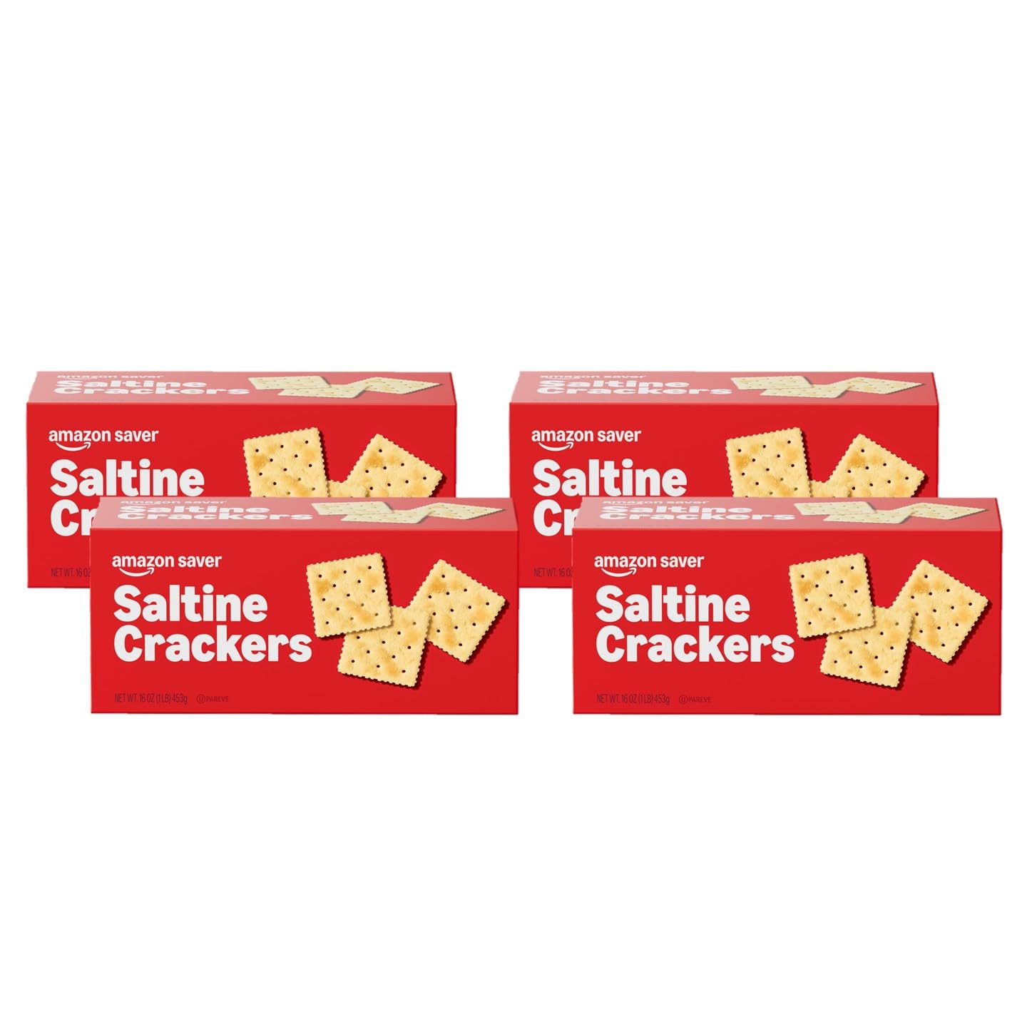 Original Saltine Crackers, 16 Oz (Previously Amazon Fresh, Packaging May Vary) (Pack of 4)
