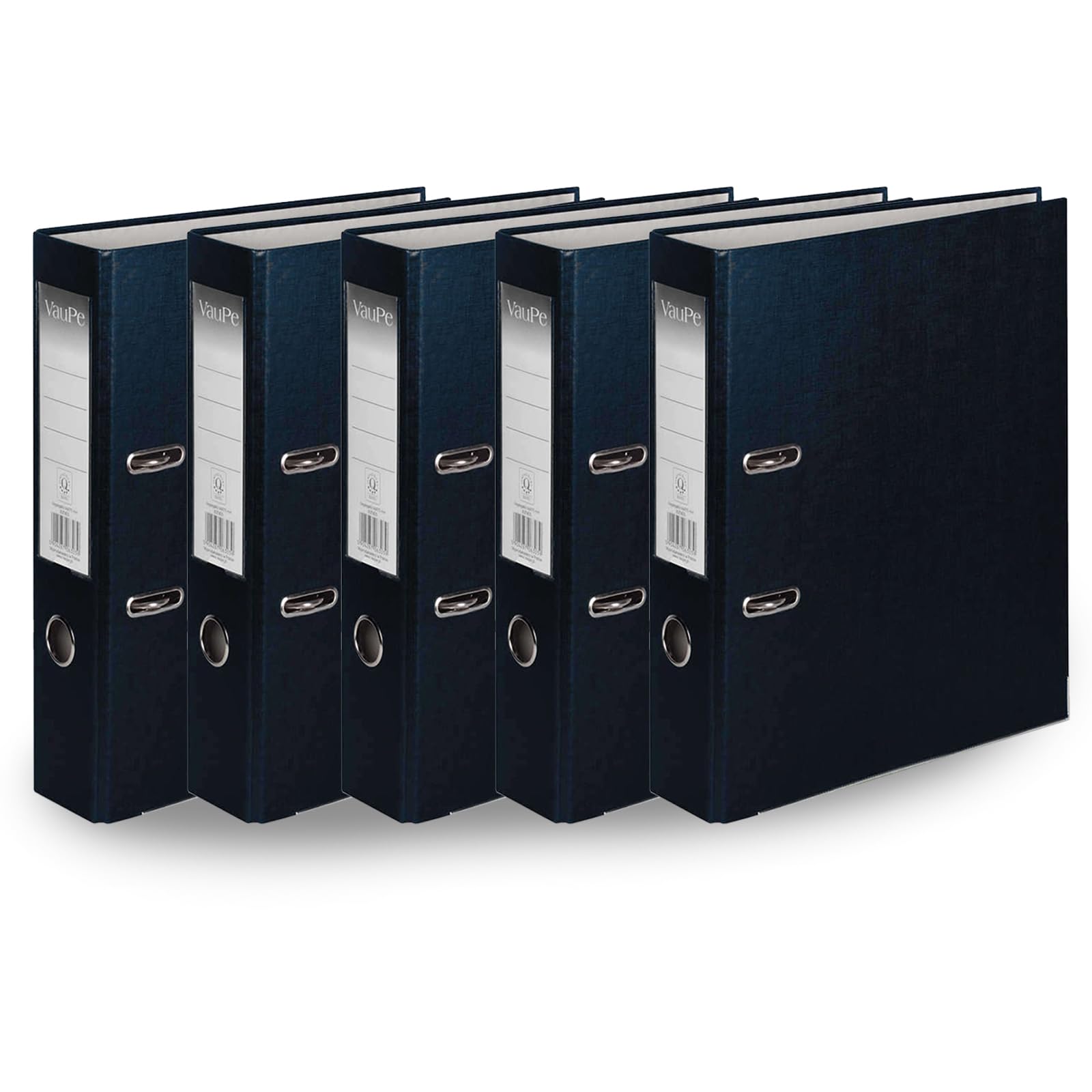 OFFICE CENTRE 5X Black A4 Large 75mm Lever Arch File Folder Metal Edge Strengthened Stationery Document Archive Paper Storage Office School Home Easy Filing System 15 Colour Coding Wide Spine