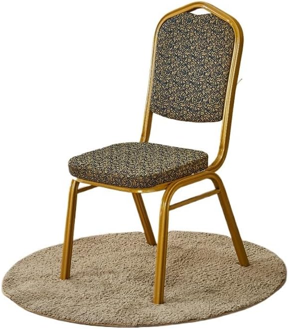 Stackable Banquet Chairs with Comfortable Padding - Ideal for Events, Hotels, and Homes (Thickened Blue Rose Fabric,Aluminum Alloy Tube Wall Thickness 2.2CM)