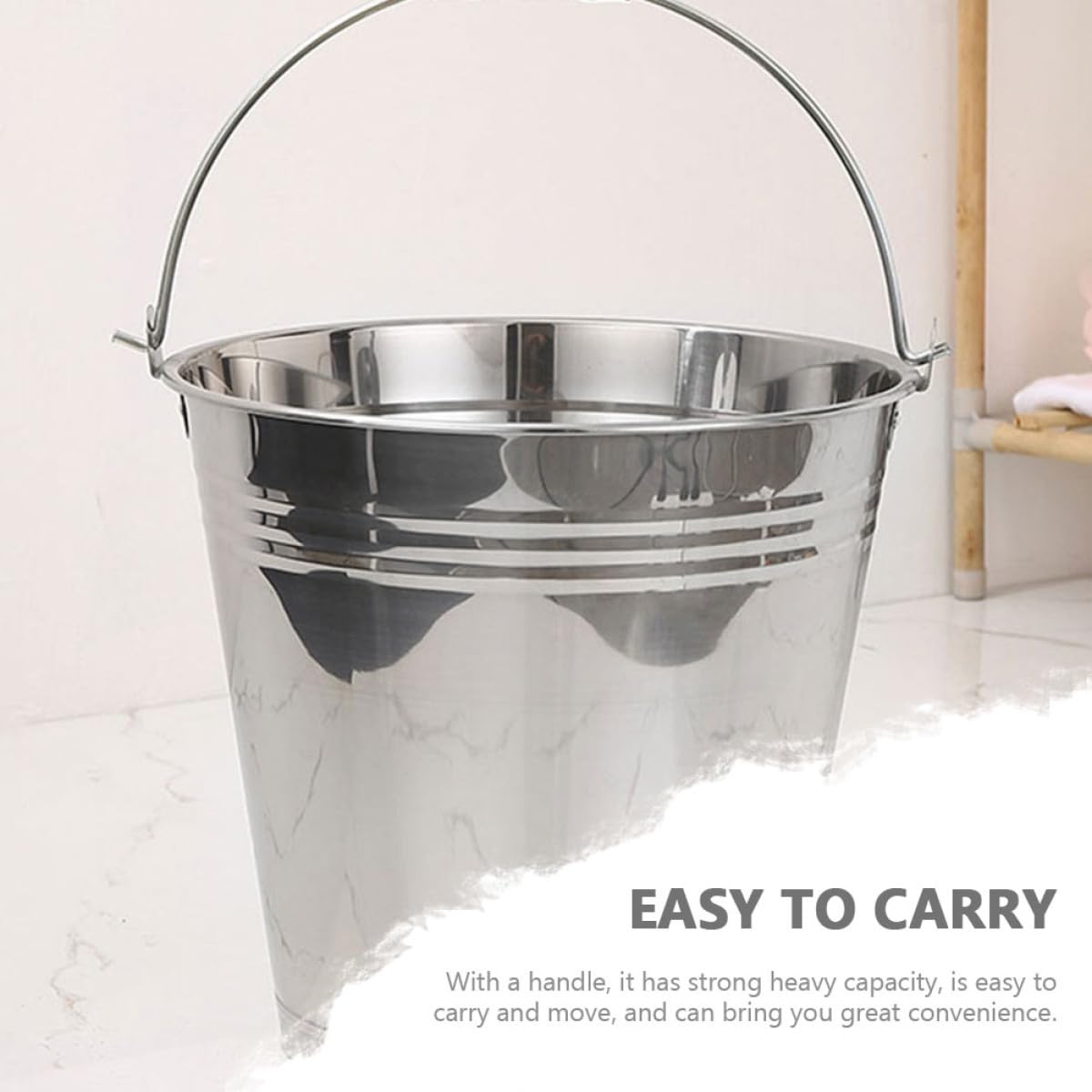 BETOOKY Cubo de Acero Inoxidable 304 con Tapa, Cubo Metálico Grueso 8l Diámetro 28cm para Recogida de Leche y Uso Multiusos en Granja y Hogar