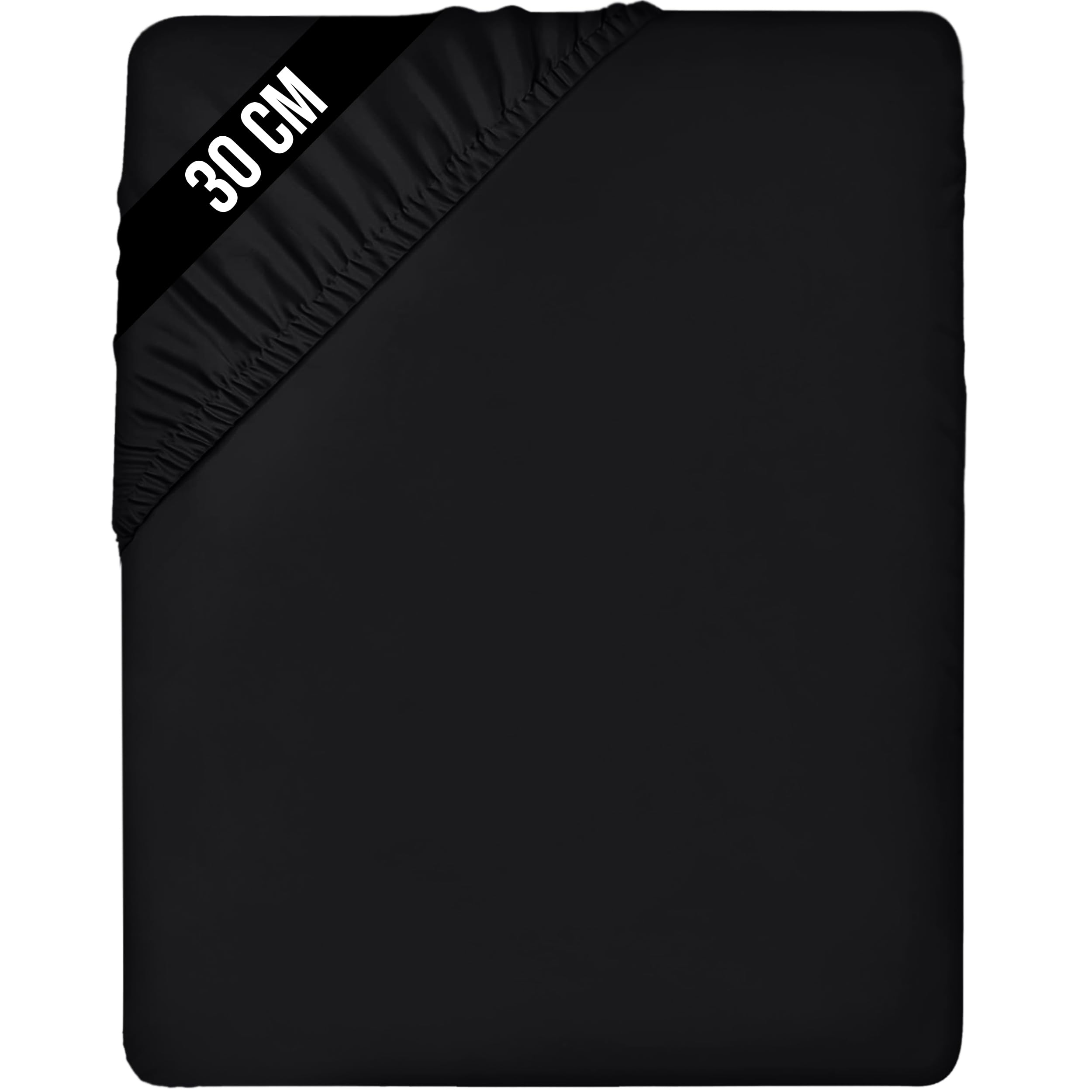 Utopia Bedding Black Fitted Sheet Super King,