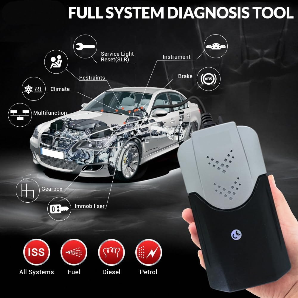 2021.11 Herramienta de diagnóstico de Placa PCB Dual,Equipo de diagnóstico a Bordo, Escáner,2020.23 VD150 Interfaz Auto OBD, Sistema de Motor OBD-II, Lector de código OBD2 para Coches/Camiones