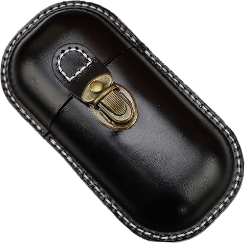 Funda de cuero para gafas de sol de carcasa dura retro para hombres y mujeres, gafas de miopía, cierre de bloqueo, caja de protección