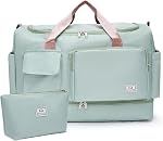 Small Gym Bag for Women, Travel Duffle Bag Carry On Weekender Bag with Shoe Compartment
