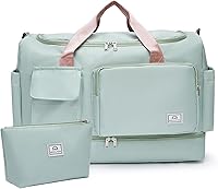 Vista 236 de Pequeña bolsa de gimnasio para mujer, bolsa de viaje con compartimento para zapatos