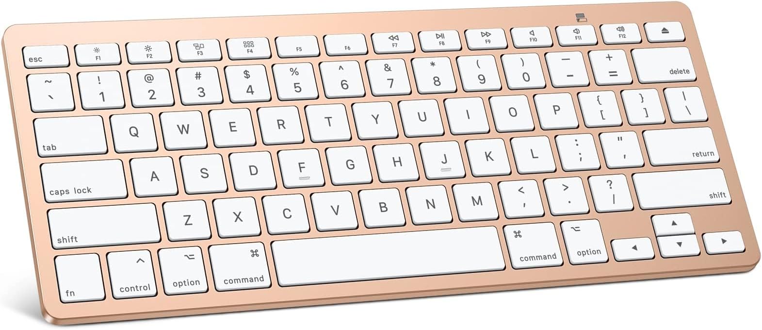 OMOTON Bluetooth Keyboard Compatible with Mac, Compact Wireless Keyboard Compatible with MacBook Pro/Air, iMac, iMac Pro, Mac Mini/Pro Laptop and PC, Gold