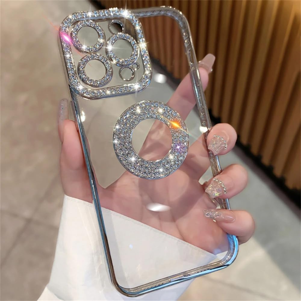 Coque iPhone 13 paillettes de diamant chic et transparente - 6