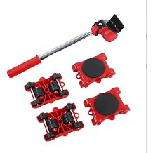 Easy Moving Furniture Lifter & Sliders Set 220 Lbs Load, Smooth Glide Wheels, Floor-Safe Non-Scratch Design, Perfect for Home Kitchen Appliances & Office Heavy Furniture