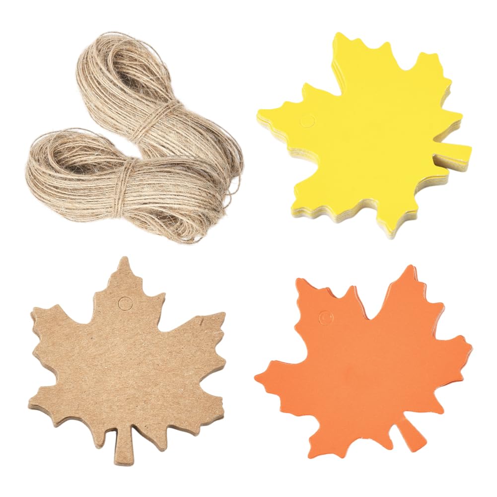 Carton invitation feuille d'érable automne pour cadeaux et fêtes