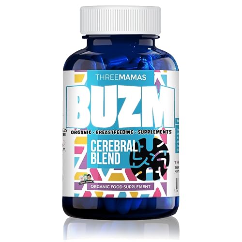 Three Mamas BUZM: Cerebral Blend, Prolactin Support, Natural Herbal Breastfeeding Supplement for Lactation, Aids Milk Supply, Breast Feeding Lactation Vitamins, Developed by NHS Nurse