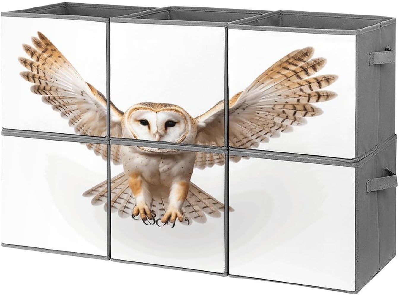 Multi Use Organizer Bins, A Barn Owl Printed Storage Bins, Foldable Storage Baskets Are Suitable For Bedrooms, Offices, And Cars