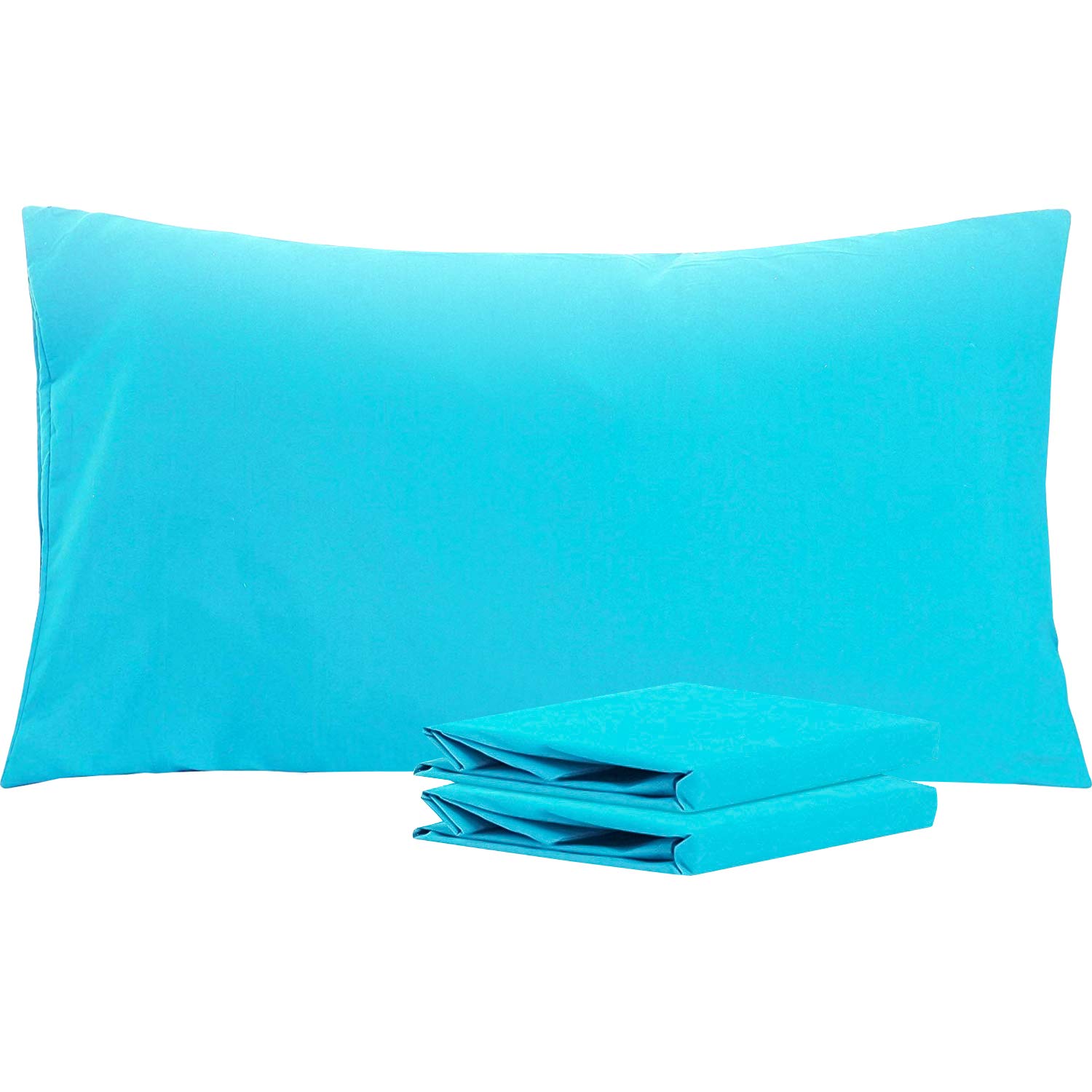 NTBAY King Microfiber Pillowcases, 2 Pack, 20 x 36, Blue | Soft Brushed Microfiber with Envelope Closure, Set of 2 King 20 x 36 Inch Pillowcases, Pillow Inserts Not Included