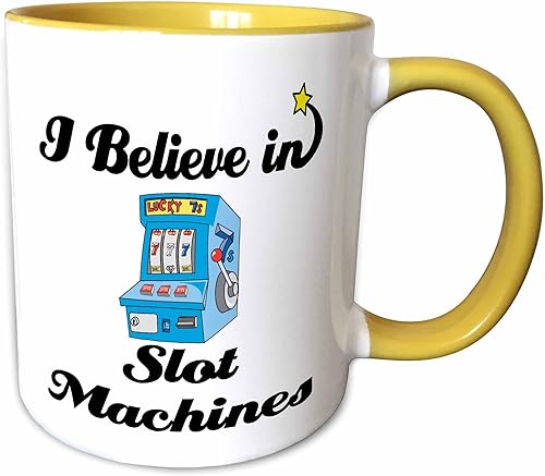 Miniatura 19 de 3dRose Taza transformadora mágica I Believe in Slot Machines, 11 onzas, negro/blanco