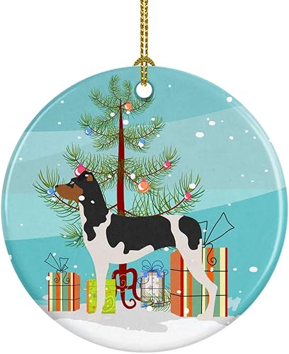 Miniatura 58 de Caroline's Treasures Adorno de cerámica con cola de perro pastor inglés antiguo para colgar en el árbol de Navidad, para el hogar, Navidad, fiestas