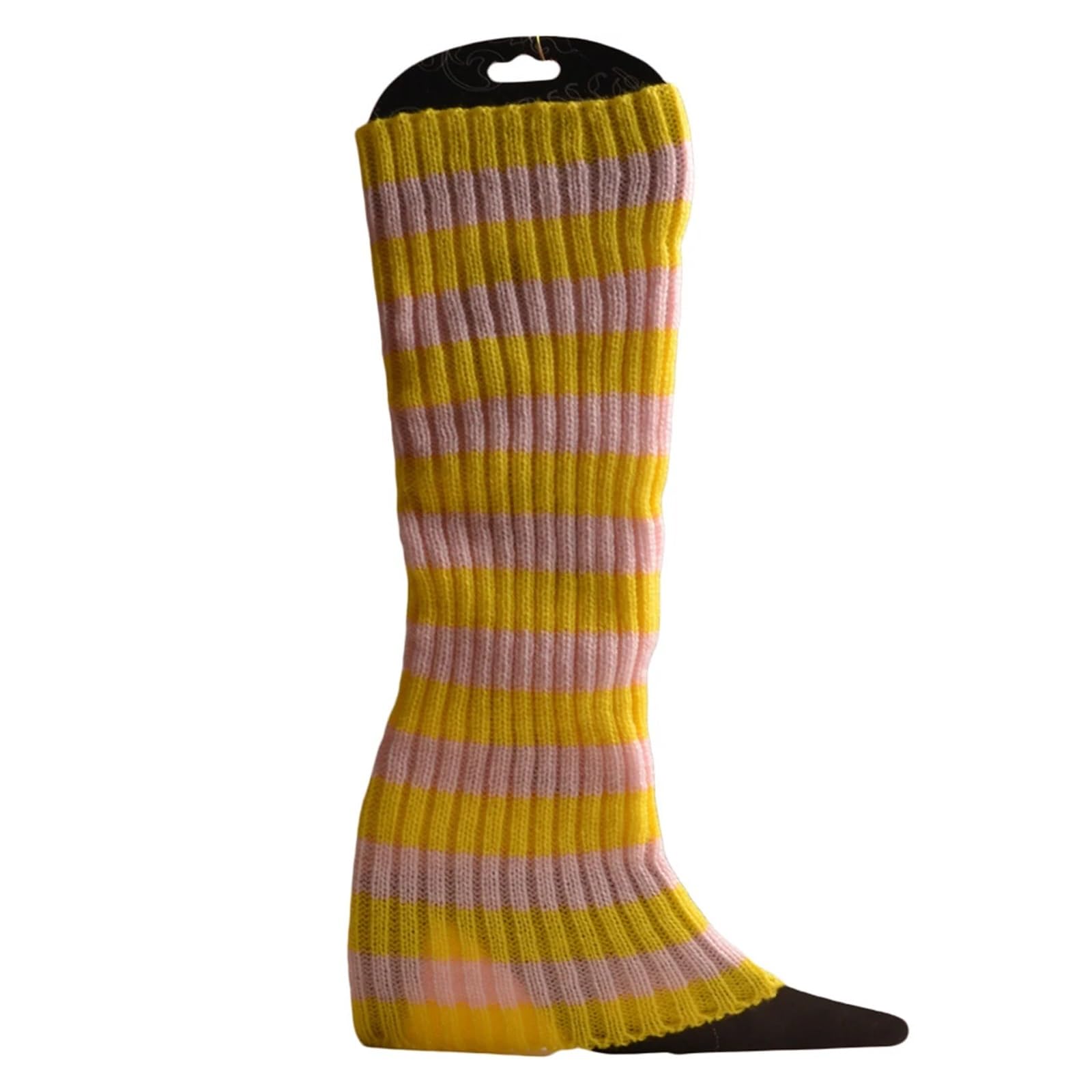 3 Pcs Womens Autumn Long Knitted Foot Cover Leg Breathable Warmers Winter Protector Stocking Legging Ladies Striped Warmersocks