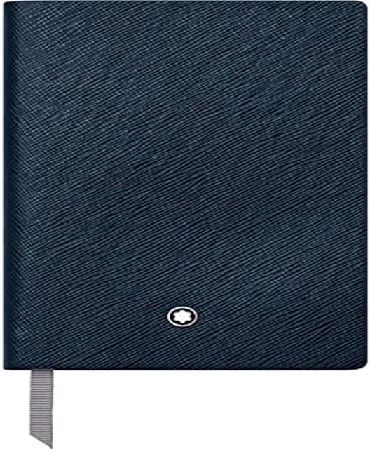 Montblanc Fine Stationery 118037 Notebook Leather Cover Indigo Lined Pages 14 x 9 cm