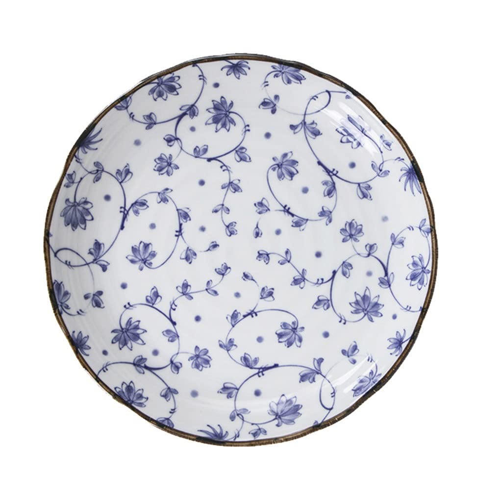 vintage plate ୨୧ * ギンガムチェックの ケーキプレート a