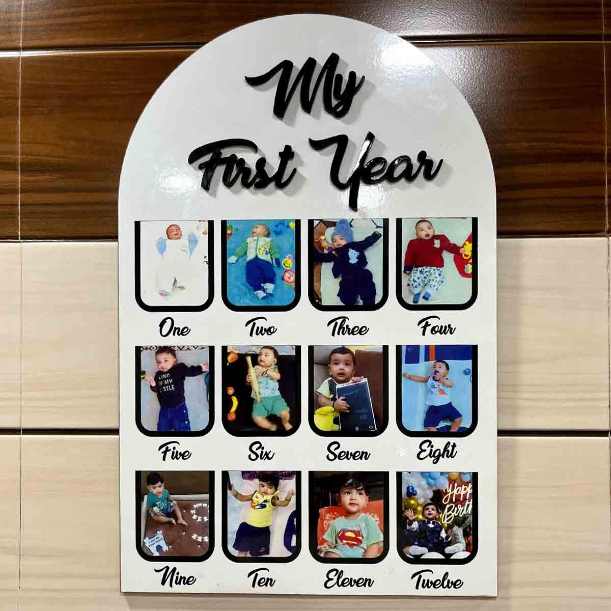 VPRINT QUALITY Celebrate Your Little Ones First Year Customised Happy Birthday