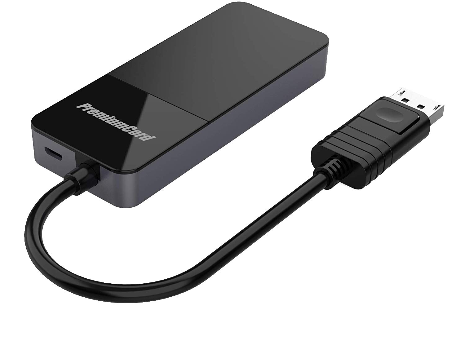 PremiumCord MST Adaptateur DisplayPort 1.4 vers 3 x DisplayPort 1.4 pour écrans jusqu'à 8K @ 60 Hz (3 Fois 4K), Extended + Mirror + Duplicate Modi, Noir
