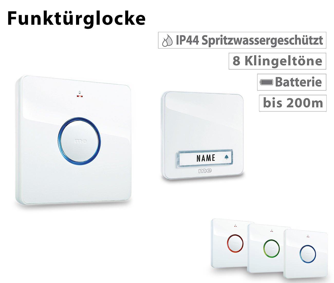 m-e modern-electronics FUNK-T RGLOCKE 1-FAMILIEN-HAUS BELL-231