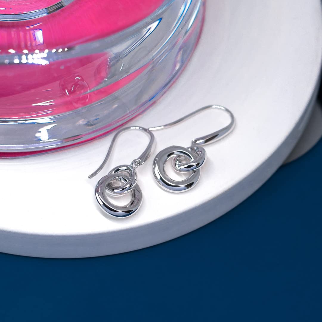 Kit Heath Orecchini pendenti in argento sterling placcato al rodio, Argento sterling