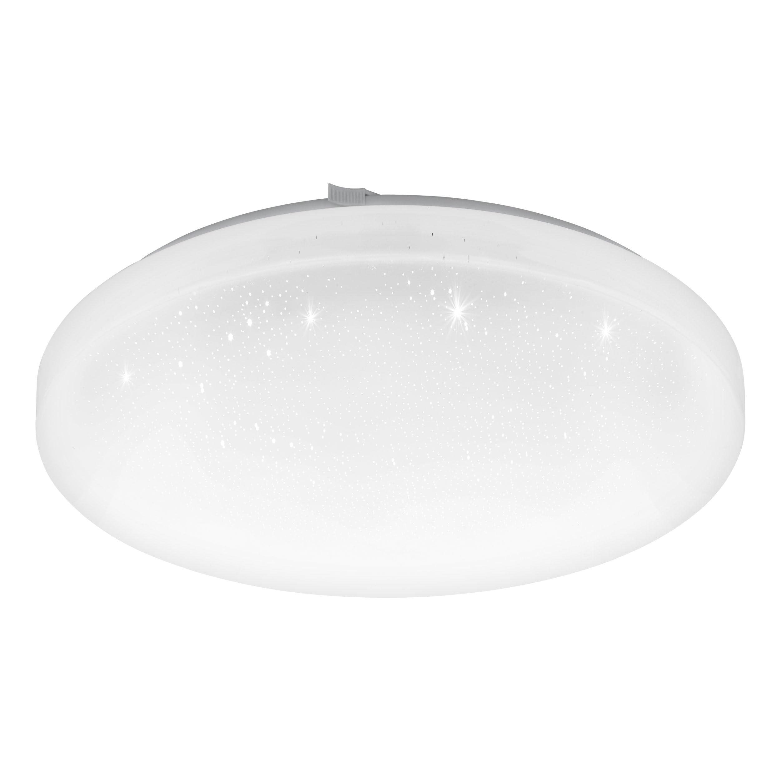Eglo Frania-S Metal And Plastic Round White Crystal Effect Integrated Led Flush Ceiling Light