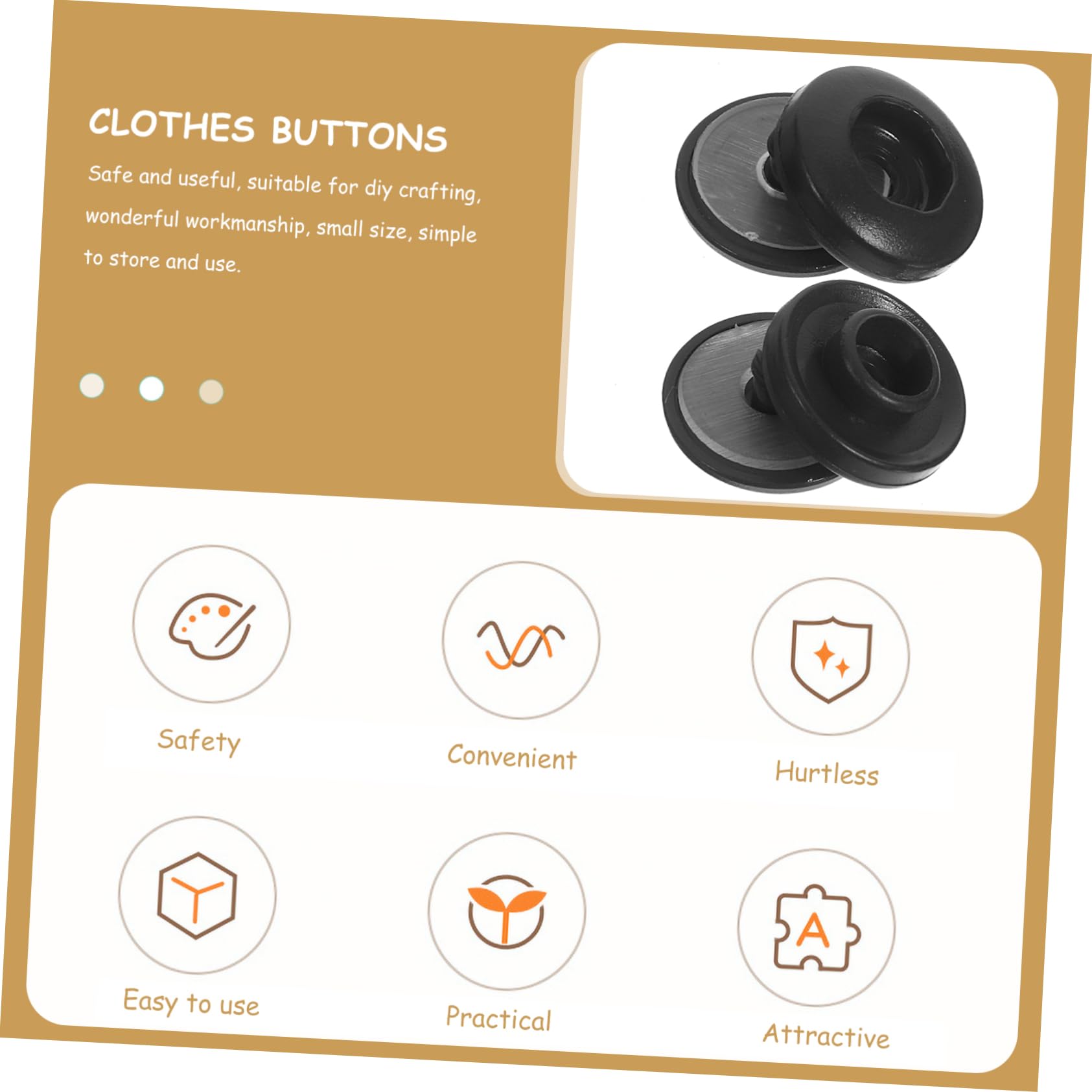 200juegos Botones De Presión Plásticos Para Ropa y Manualidades Botones Para Camisas y Proyectos De Costura