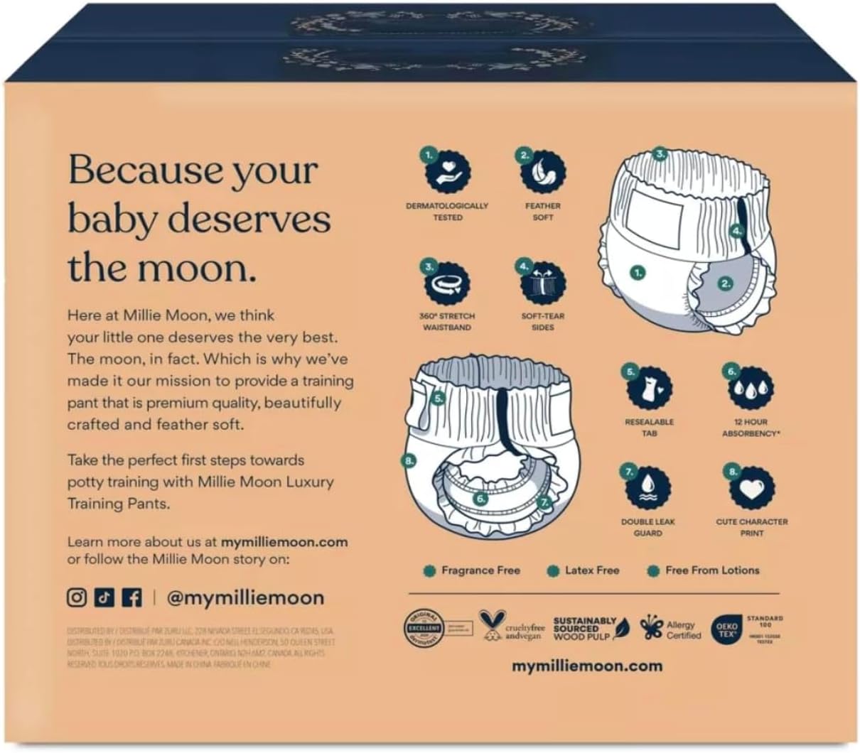 Millie~Moon~Training~Pants, (Size /4T-5T~Count,56)