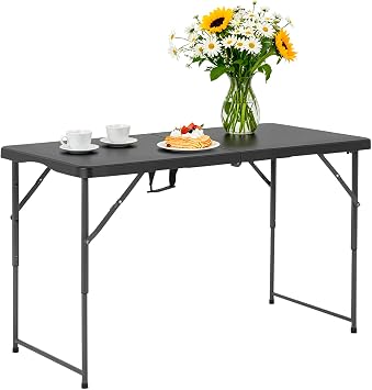 PayLessHere | 4FT Folding Table | Black | Portable Plastic Table