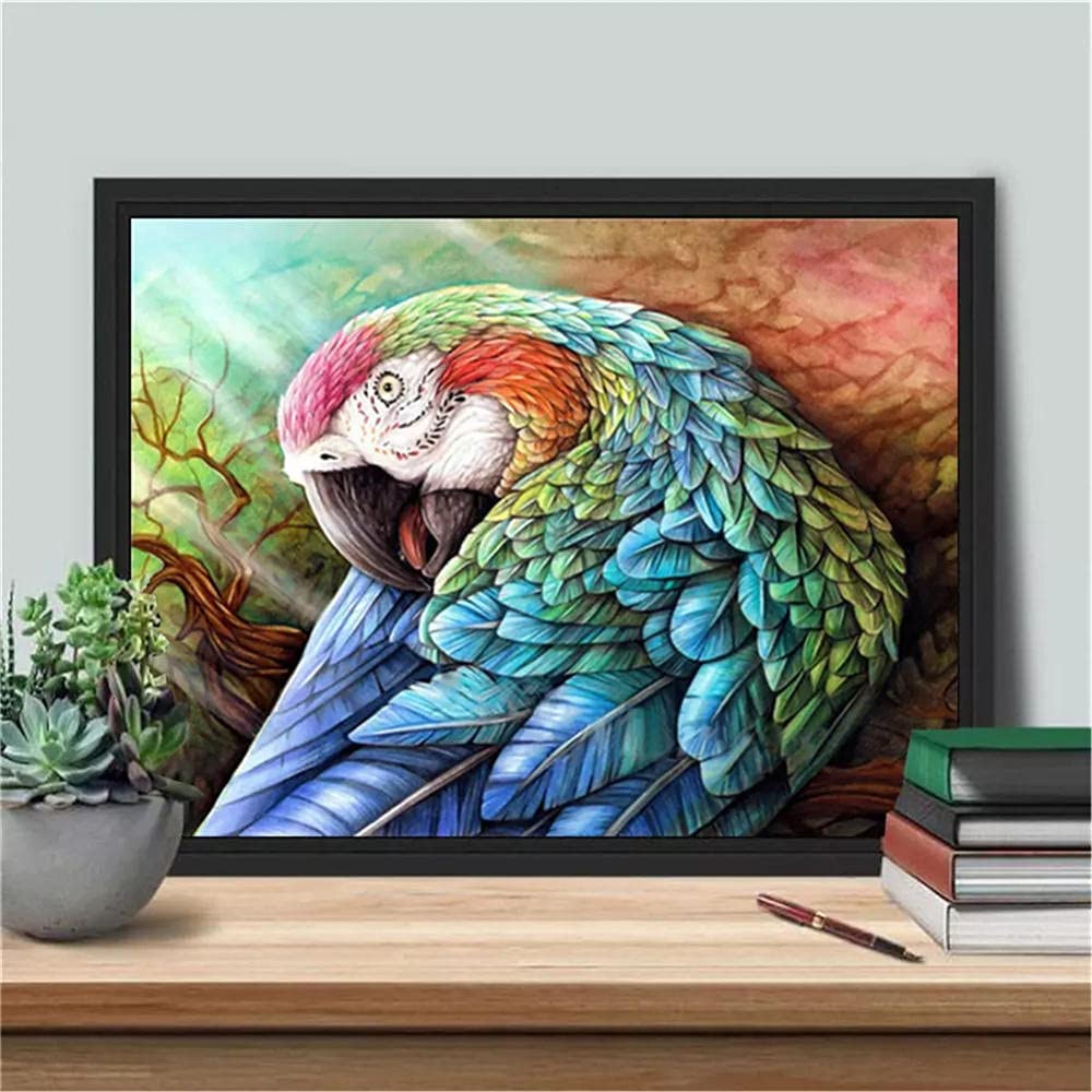 Kit Diamond Painting 5D Perroquet RICUVED 30x40cm - Peinture Diamant DIY Animaux Pour Adultes